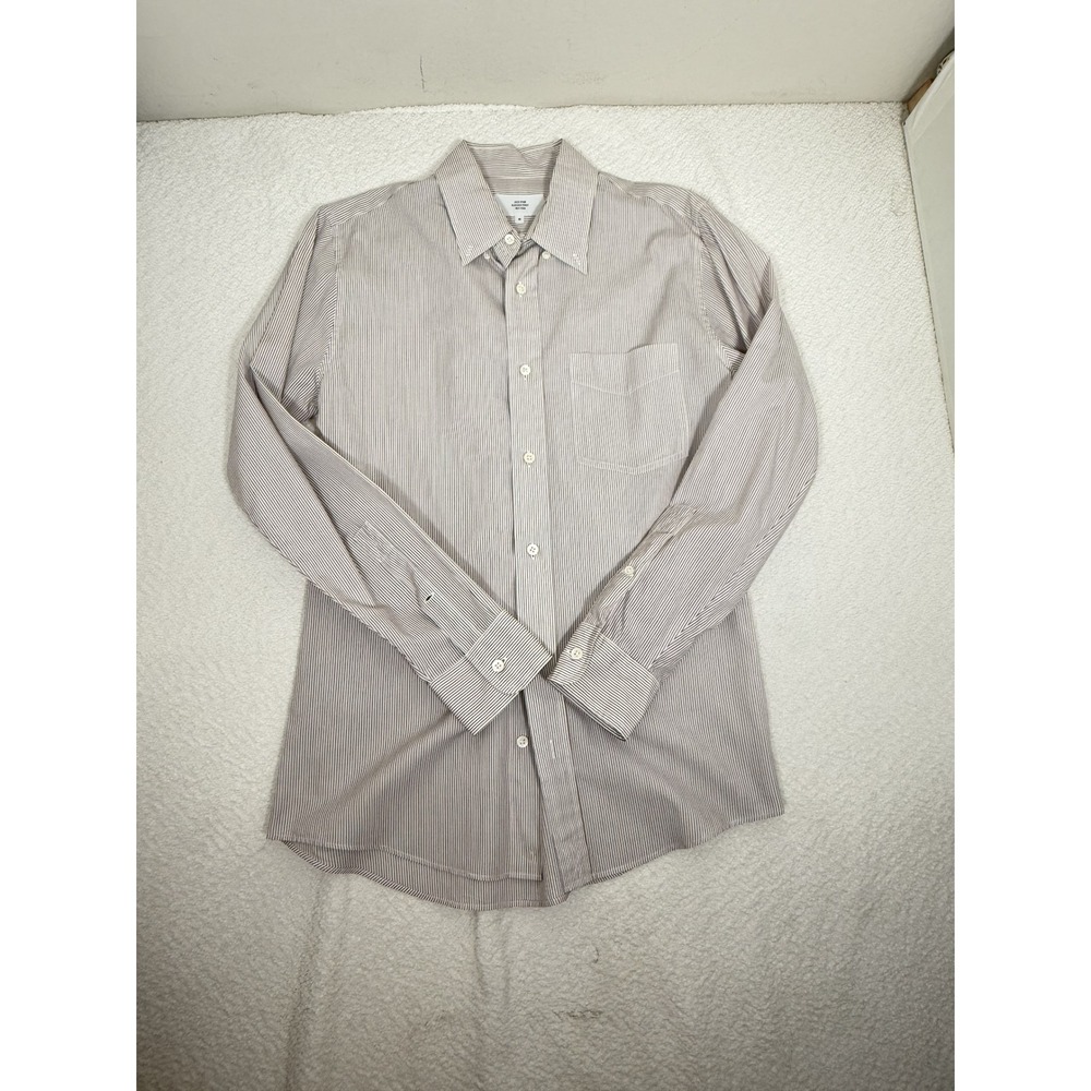 Jack Spade Bleecker Street Men Medium Red Black Striped Cotton Button Down Shirt